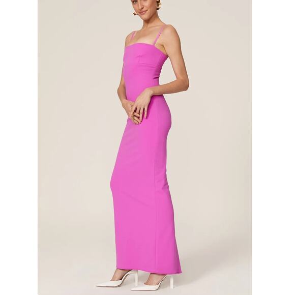 SOLACE LONDON X RTR Designer ~ PROM Pink Sleeveless Maxi Dress Size 12 - Picture 3 of 8